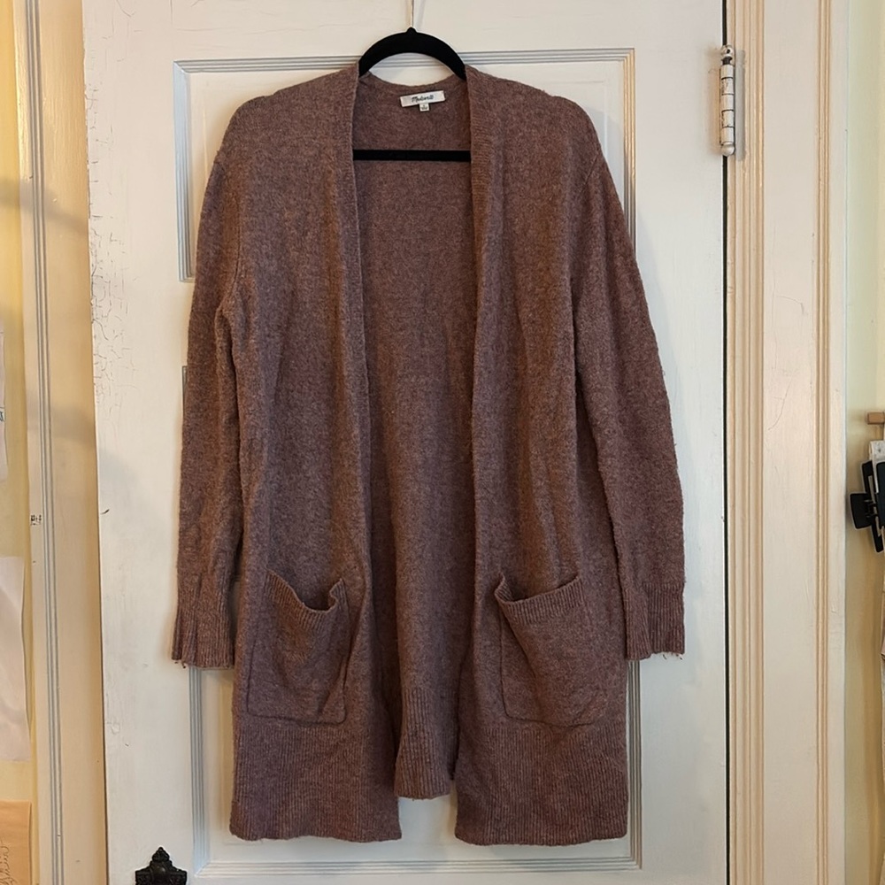 Wool-blend duster cardigan